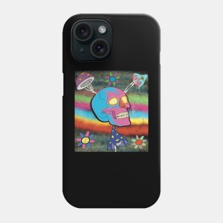 Trippy skull Phone Case