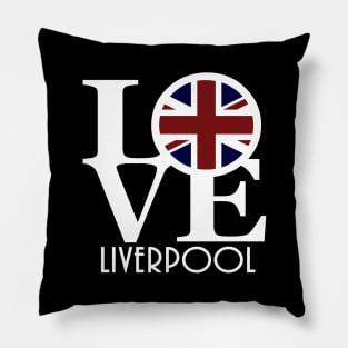 LOVE Liverpool (white text) Pillow