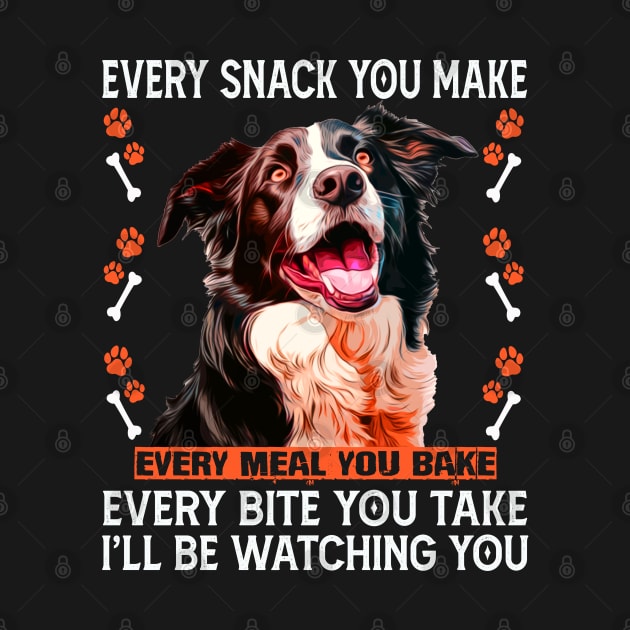 Collie Confidant: I'll Be Watching You on Vibrant Graphic Tee by HOuseColorFULL