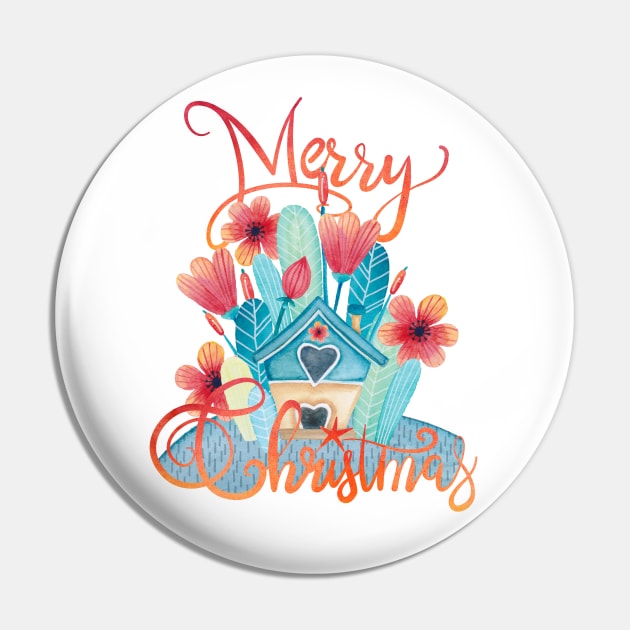 Merry Little Daisy House Pin by Gingerlique