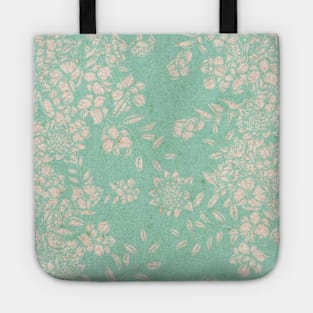 Floral Blue soft Tote