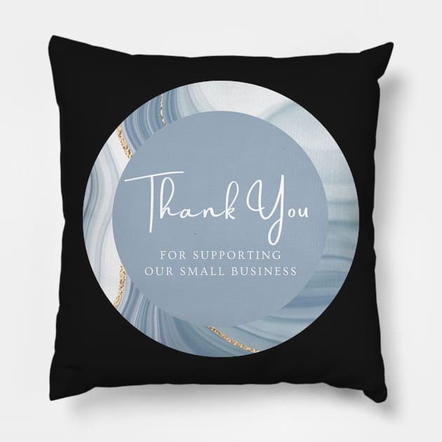 Thank You for supporting our small business Sticker - Classic Navy Pillow by LD-LailaDesign