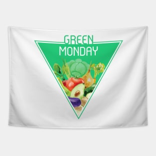 The optimal food triangle - Green Monday Tapestry