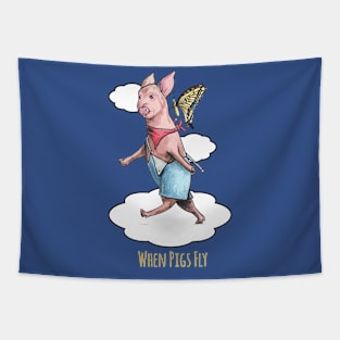 When Pigs Fly Tapestry