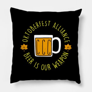 Beer Drinkers Oktoberfest Beer Slogan Fall Autumn Meme For Beer Lovers Pillow