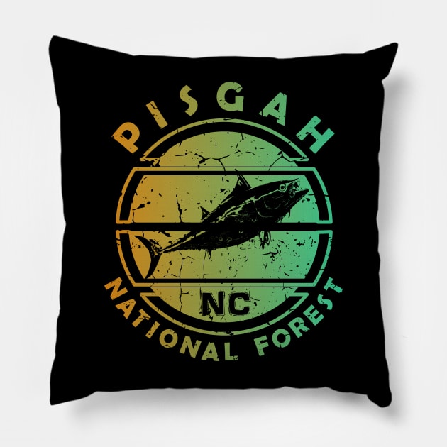 Fishing at Pisgah National Forest NC – North Carolina USA Pillow by Jahmar Anderson