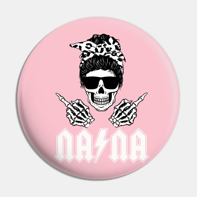 Skull Mom AC/DC-Nana Pin by Tersanjung Rocks Moms666