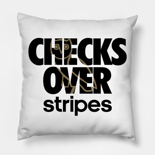 CHECKS OVER STRIPES Pillow by YourLuckyTee