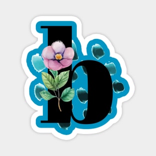 b letter  | Monogram, a Floral Letter Magnet