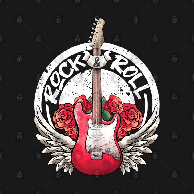 Lets Rock Rock&Roll Skeleton Hand Vintage Retro Rock Concert by MerchBeastStudio