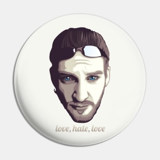 love, hate, love Pin