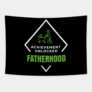 Achievement Unlocked Fatherhood Gifts for Dad Tapestry