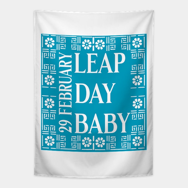 Leap Day Baby Frame Tapestry by Miozoto_Design