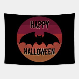 Happy Halloween Bat Tapestry