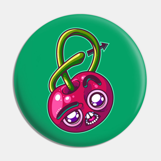 Tie Me Up Baby Cherry Stem Pin Teepublic