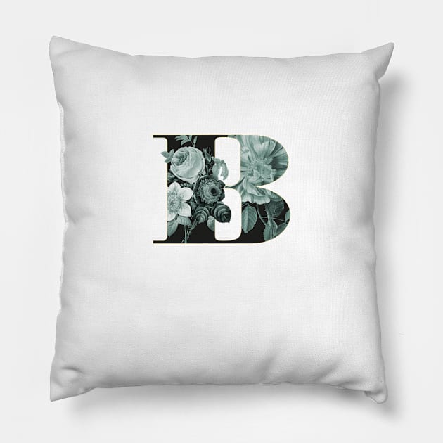 Flower Alphabet B Pillow by froileinjuno