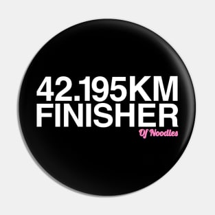 42.195KM Finisher Of Noodles White Pin