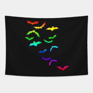 colored bat Tapestry