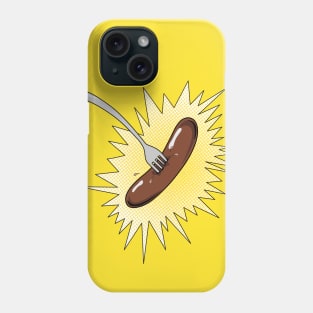 Sausage on fork Phone Case