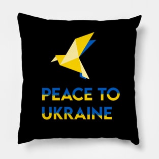 Ukraine support promote peace blue and yellow bird Pillow