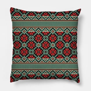 Ethnic Slavic pixel carpet texture #8 Pillow