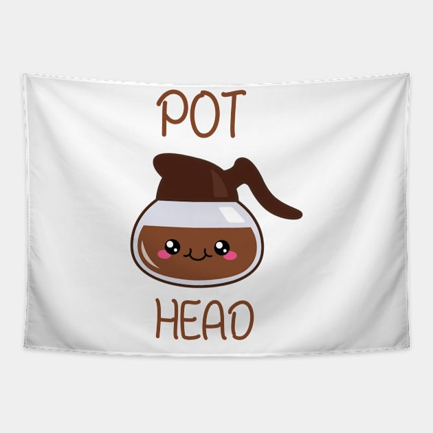 pot head Tapestry by atasistudio