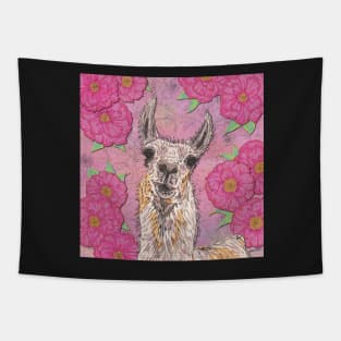 Perfectly Pink Llama Tapestry