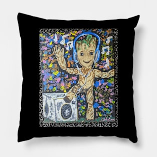 dancing groot Pillow