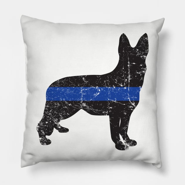 Blue Line K9 aged Pillow by MikesTeez