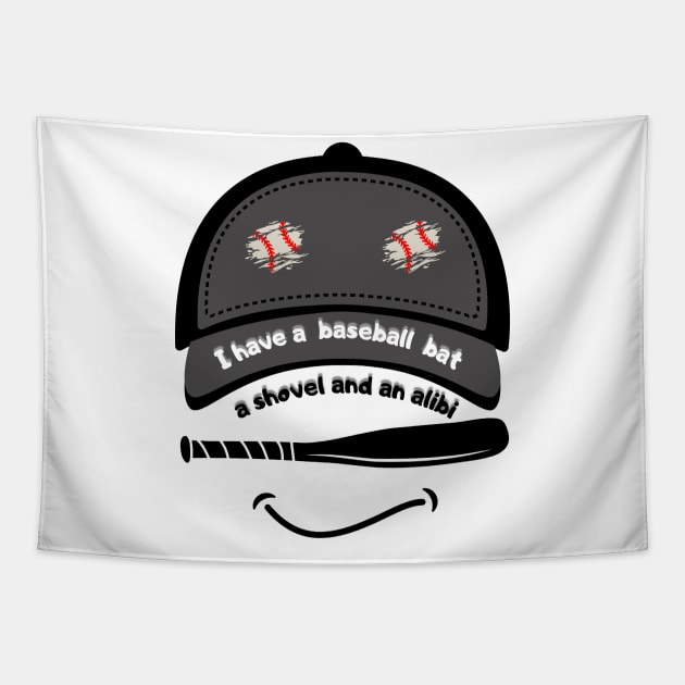 Eat Sleep Baseball Repeat Baseball Player Funny Baseball Tapestry by BukovskyART