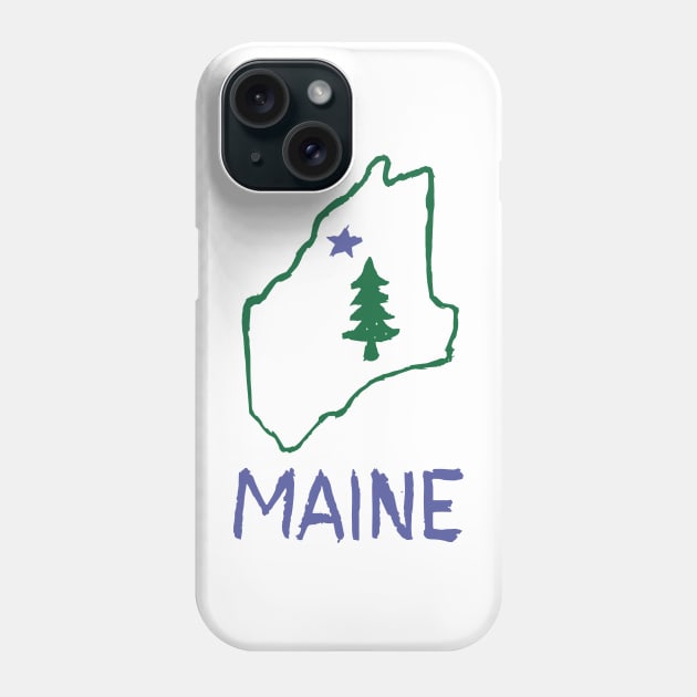 Maine Phone Case by Very Simple Graph