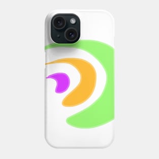 green red orange abstract watercolor design Phone Case