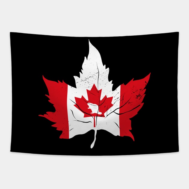 Victoria Canada Day maple flag leaf design Tapestry by Anonic