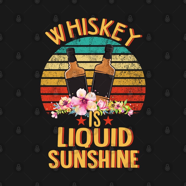 Whiskey Is Liquid Sunshine T shirt, T Shirts For Whisky Lover by DaseShop