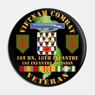 Vietnam Combat Infantry Veteran w 1st Bn 16th Inf 1st Inf Div SSI Pin