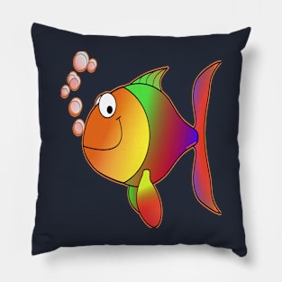 Happy fish fish color Pillow