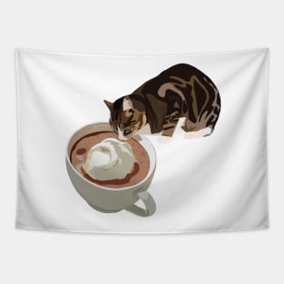 Coffee Cat Tapestry