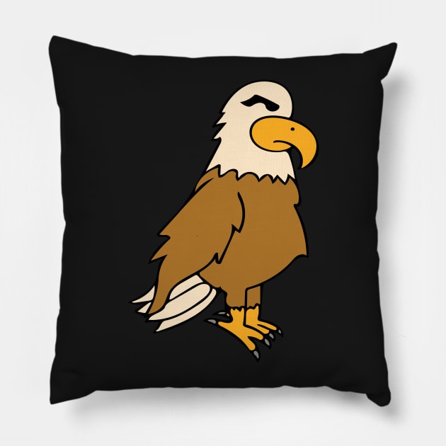 Bald Eagle Oil Painting Pillow by PatrioTEEism