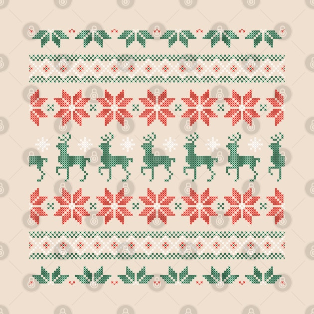 Christmas Deer Pattern by MZeeDesigns