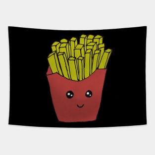 Hand drawn french fries love food Tapestry