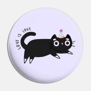 Love is love cat Pin