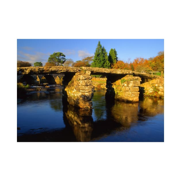 Postbridge, Clapper Bridge & East Dart River by galpinimages