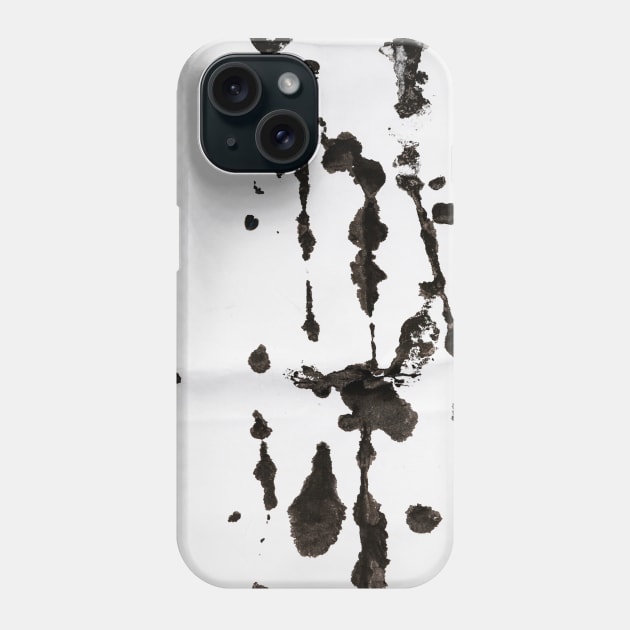 Black Ink Splatter Phone Case by textural