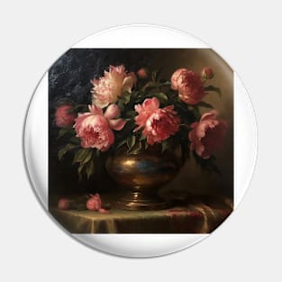 Antique Peonies II Pin