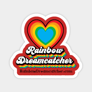 Rainbow Dreamcatcher Heart with Website Magnet