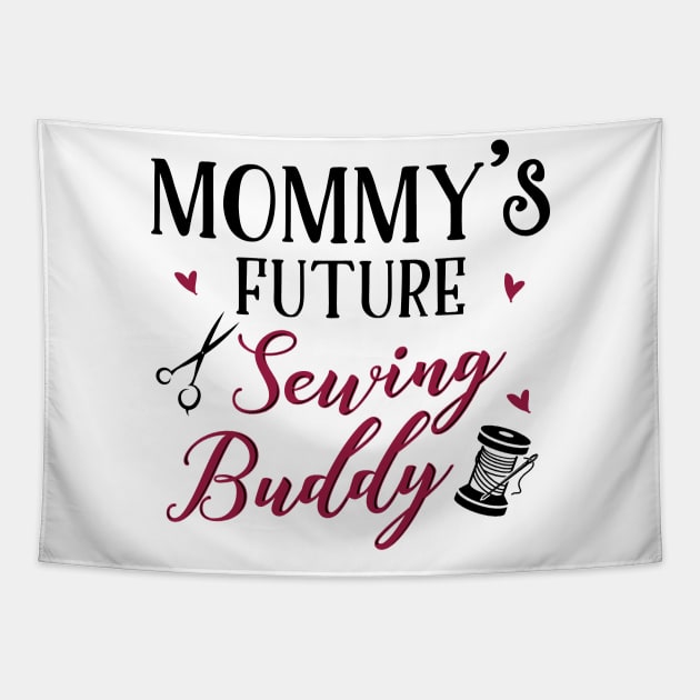 Sewing Mom and Baby Matching T-shirts Gift Tapestry by KsuAnn