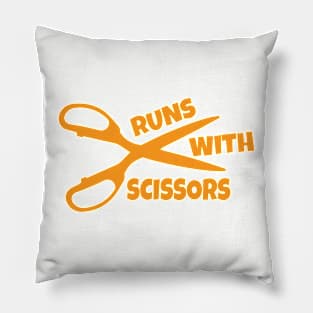 Runs With Scissors Pillow