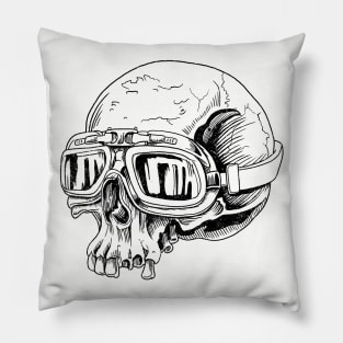 Rider Skull Ink Pillow