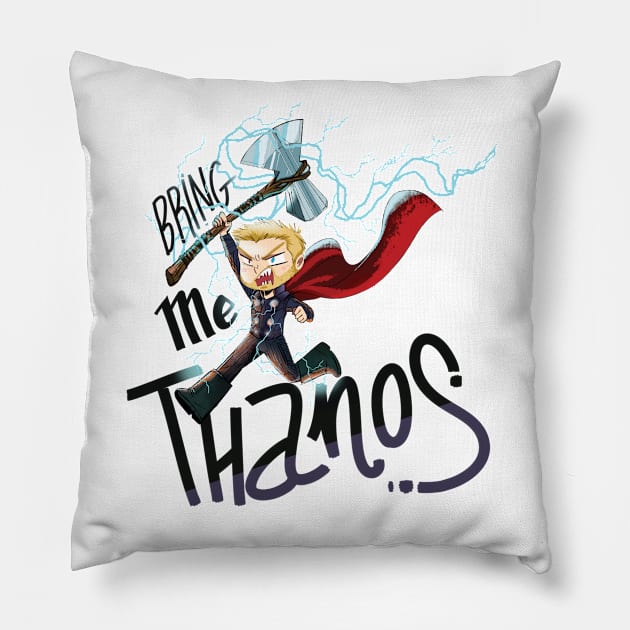 Running Thor Pillow by Ancsi