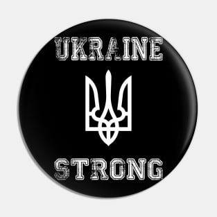 Ukraine Strong Distressed Graffiti Flag Pin